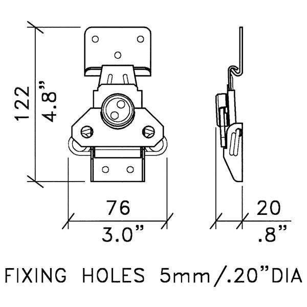 Penn-Elcom L0925Z Butterfly Latch Surface Mount PennBrite